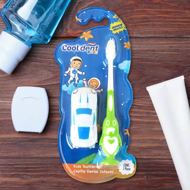 Cepillo Dental Verde, Cool Dent Con Carrito De Juguete 1