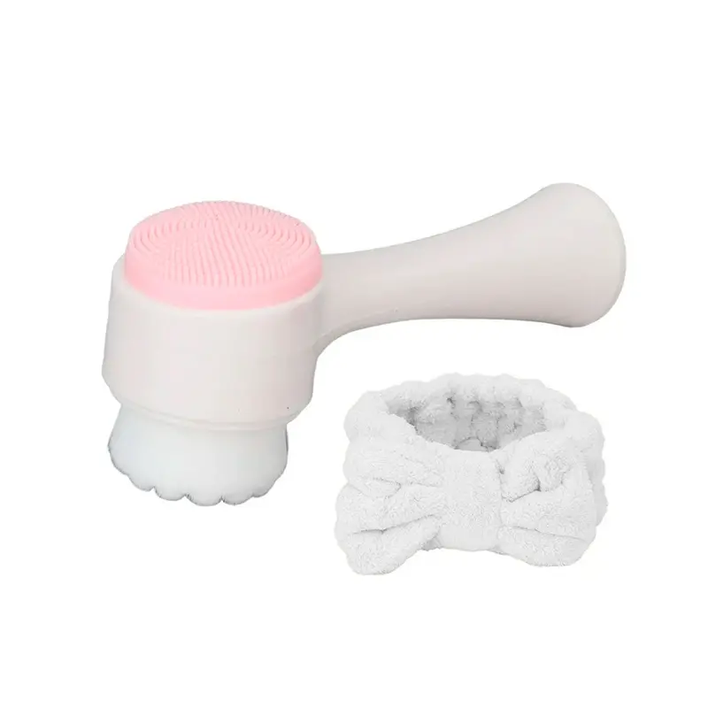 Cepillo Exfoliante Detalle Rosa Con Banda Para El Cabello 1