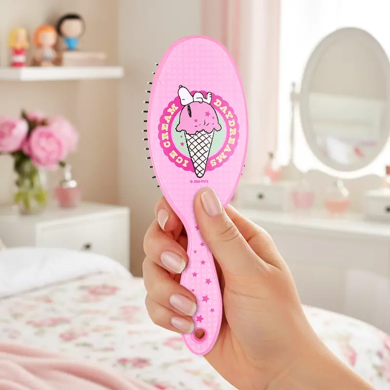 Cepillo Para Cabello, Peanuts, Color Rosa 1