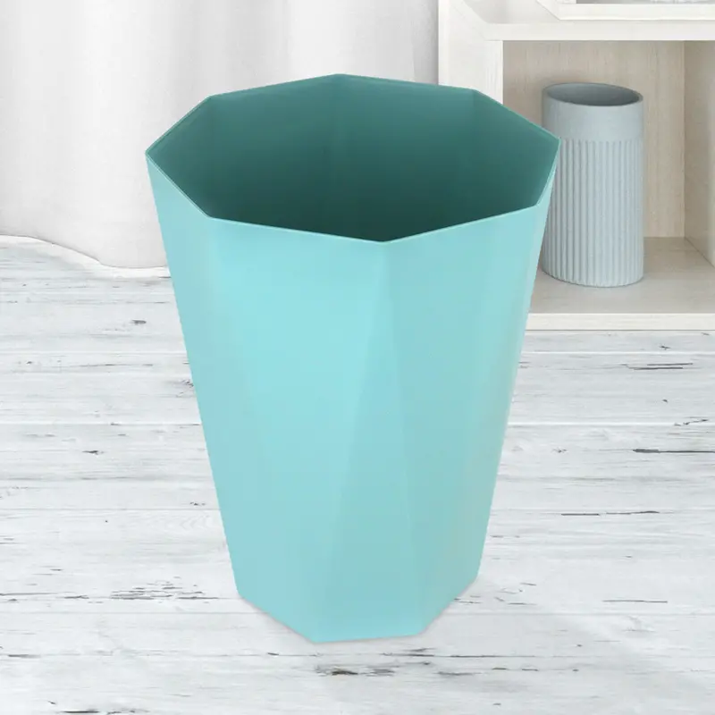 Cesto Con Diseño Octagonal Color Menta Para Basura 2