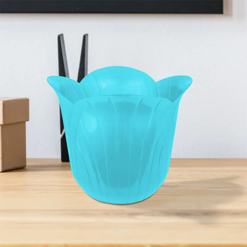 Cesto En Forma De Tulipán Color Aqua, Imperial 1