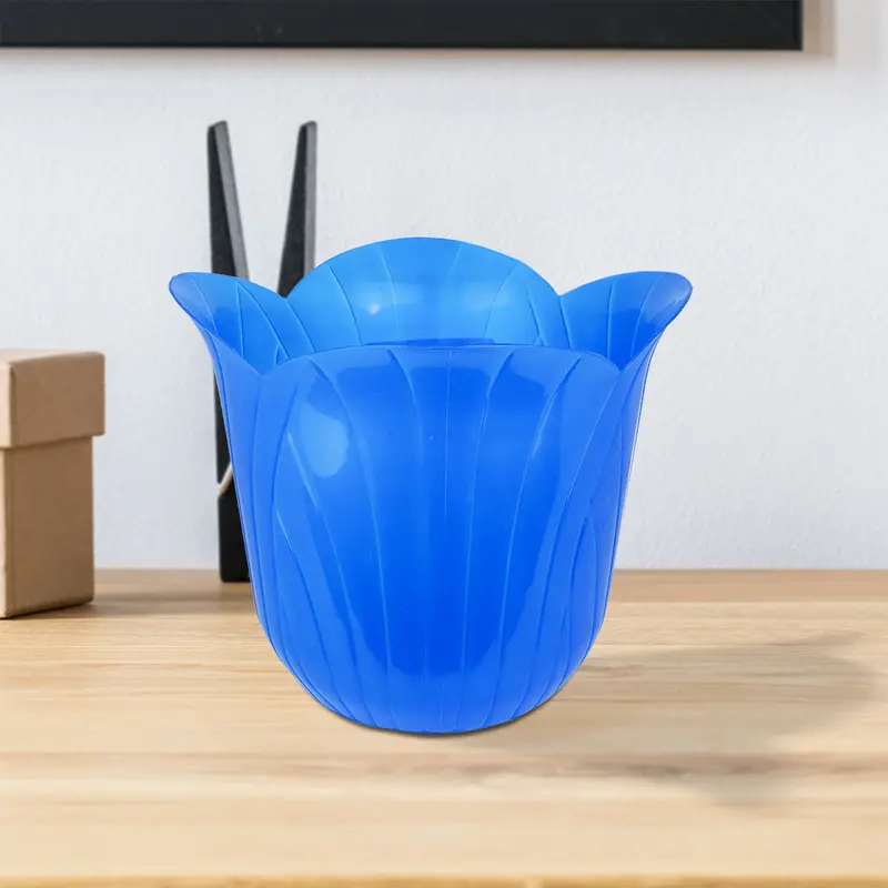 Cesto En Forma De Tulipán Color Azul Rey, Imperial 1