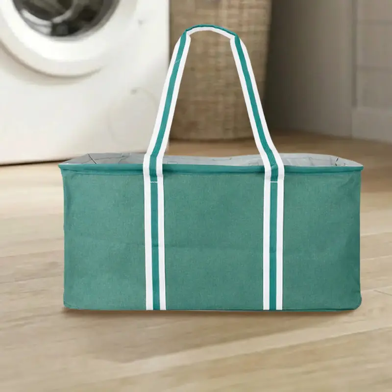 Cesto Para Almacenamiento De Tela, Color Verde 1