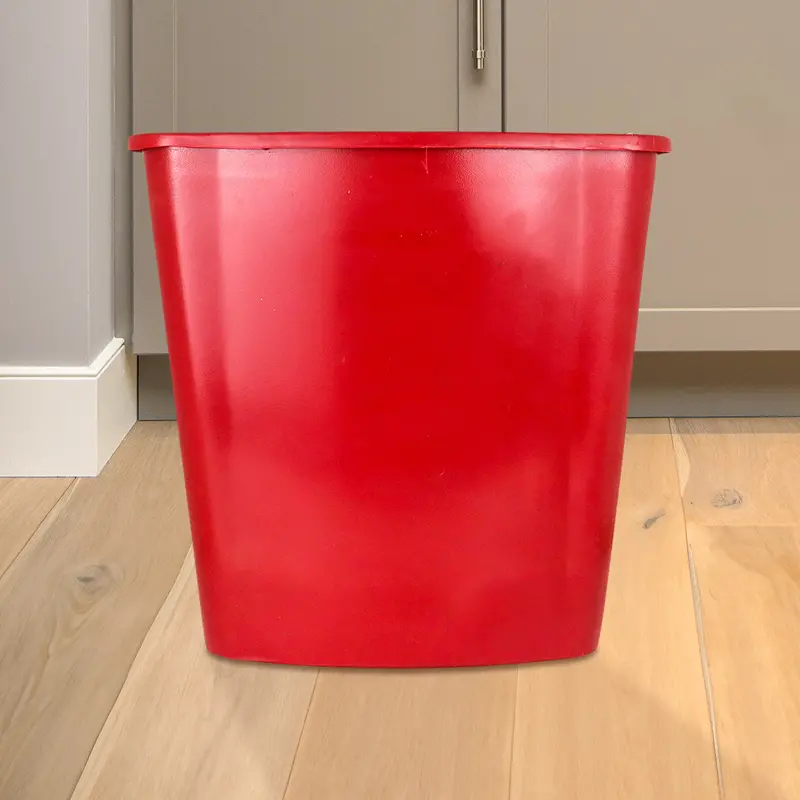 Cesto Rectangular Color Rojo Para Basura 1