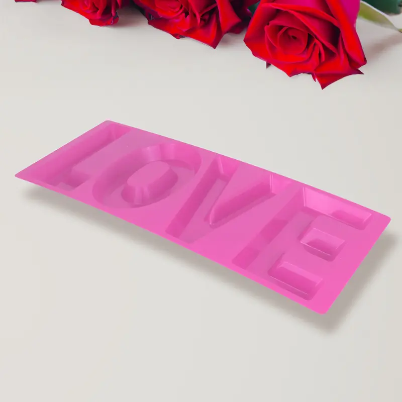 Charola De Plástico, Color Rosa, Love 2