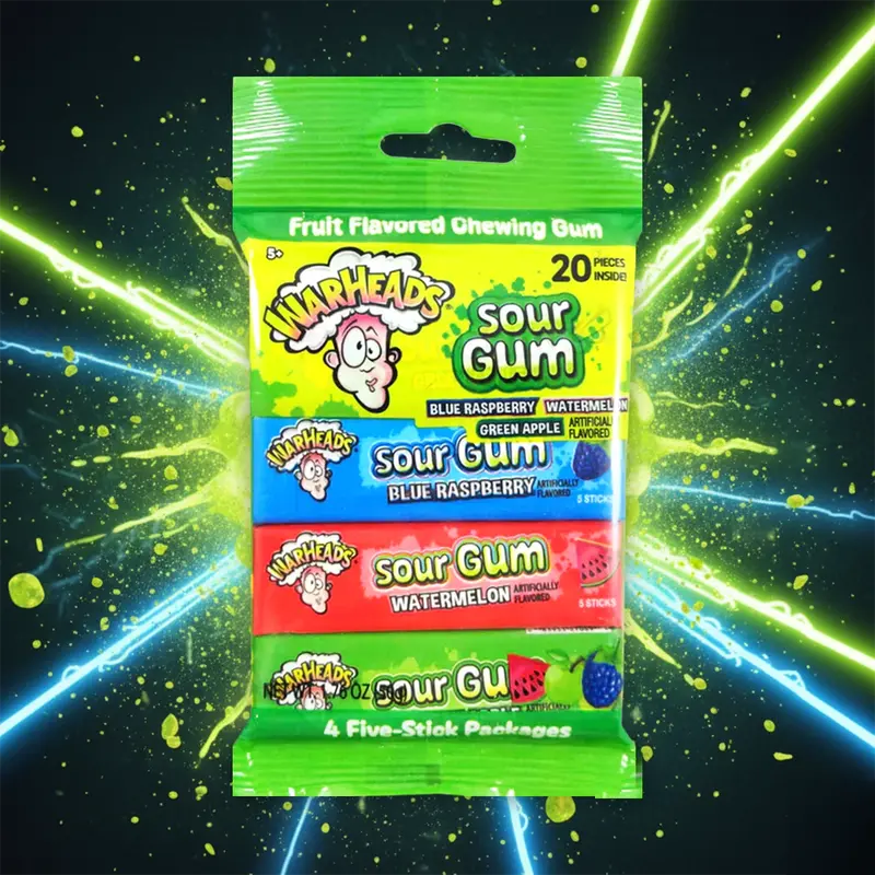 Chicle Ácido, Warheads Sour Gum, 50 Gr 1