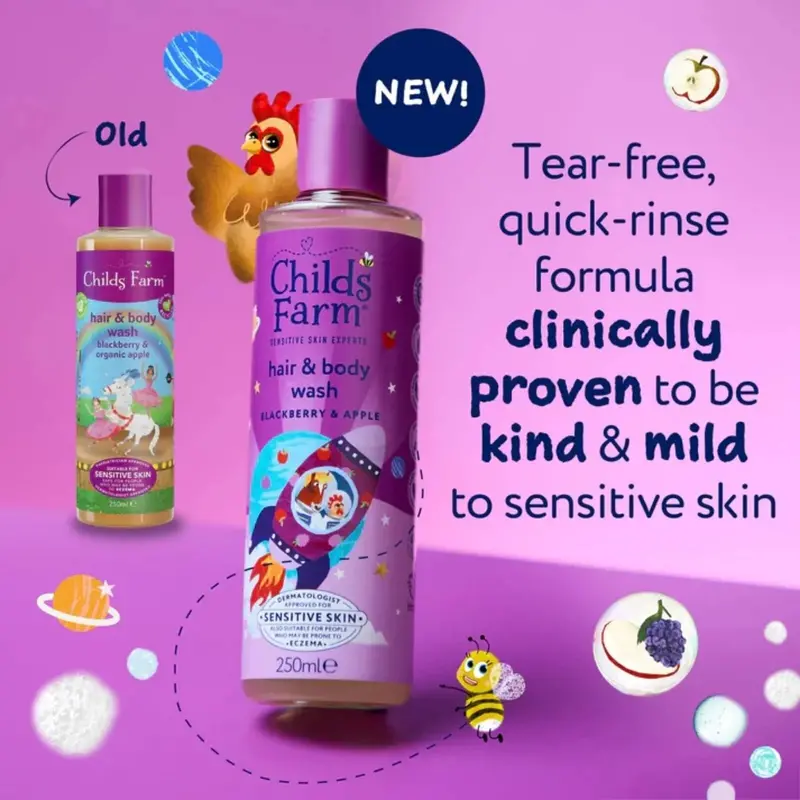 Childs Farm Hair & Body Wash 250Ml - Blackberry & Apple 2