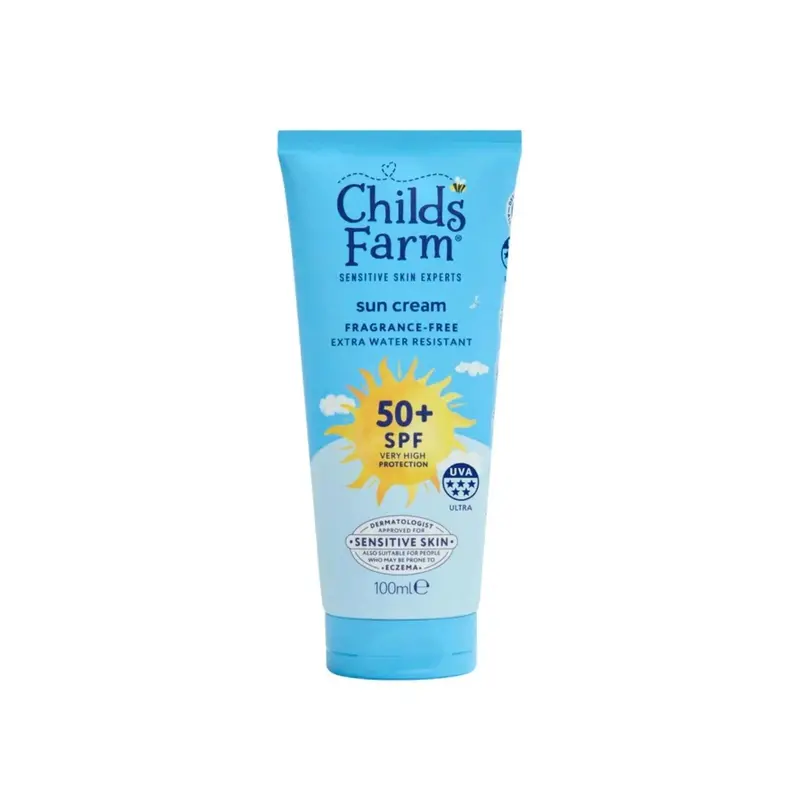 Childs Farm Spf 50+ Sun Cream Fragrance Free Sunscreen For Kids & Sensitive Skin 100Ml 1