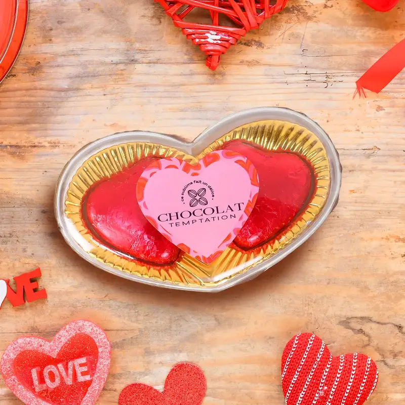 Chocolate, Caja Corazón, Color Rojo 1