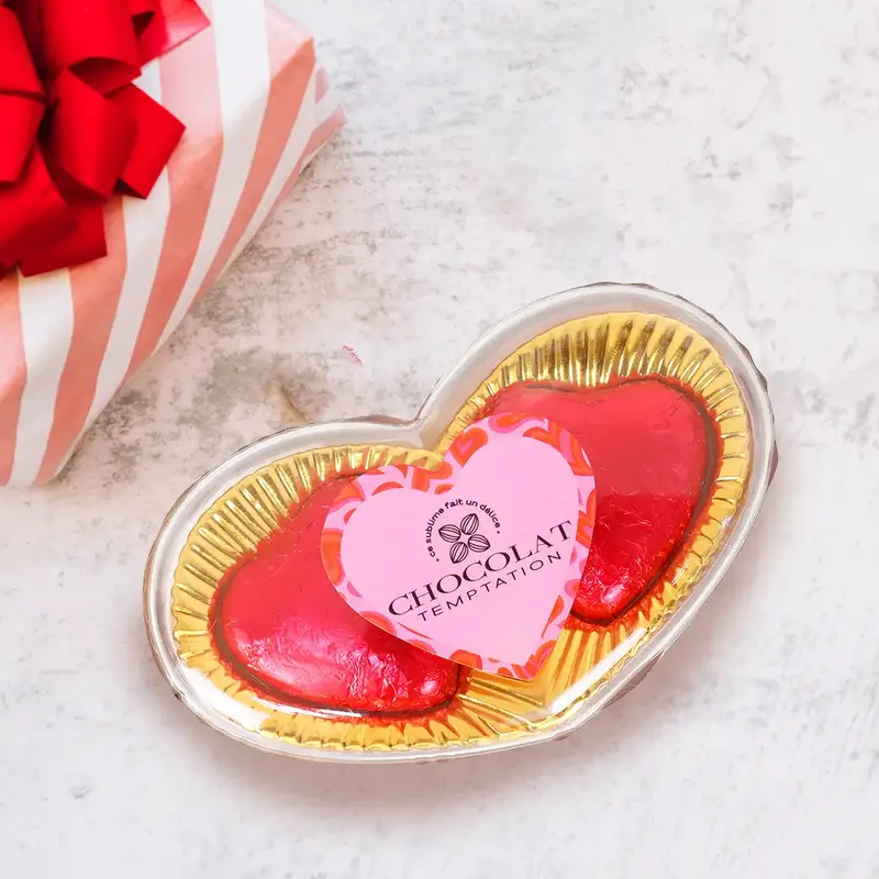 Chocolate, Caja Corazón, Color Rojo 2