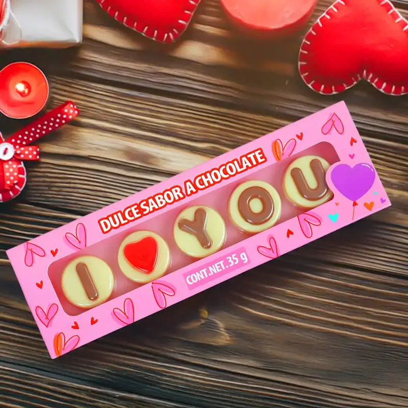 Chocolates En Forma De Letras, 5 Pzas 2
