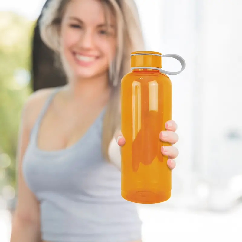Cilindro De Agua De Plástico, Color Naranja, 900 Ml 1