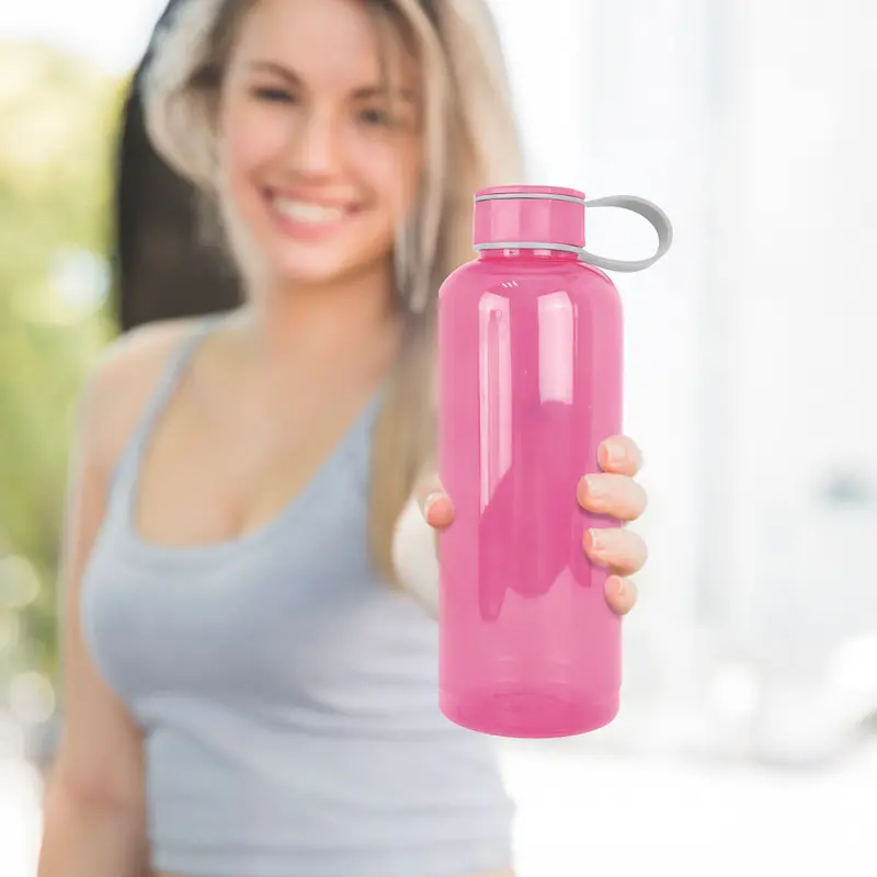 Cilindro De Agua De Plástico, Color Rosa, 900 Ml 1