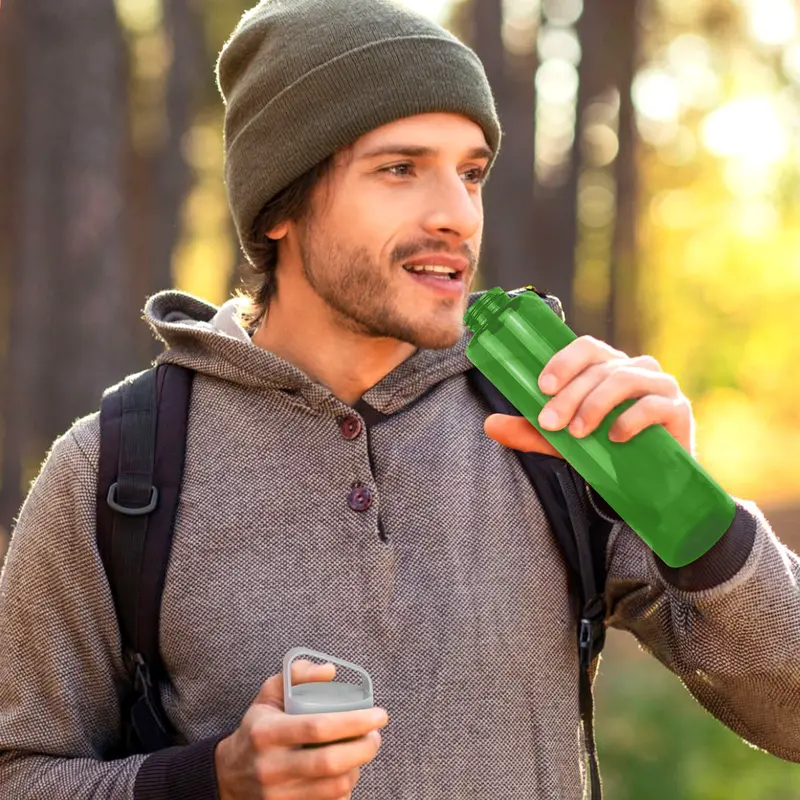 Cilindro De Agua De Plástico, Color Verde, 1L 1