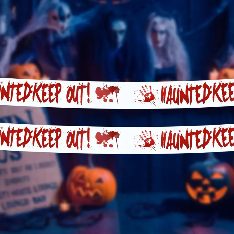 Cinta De Decorativa Haunted Keep Out! 1