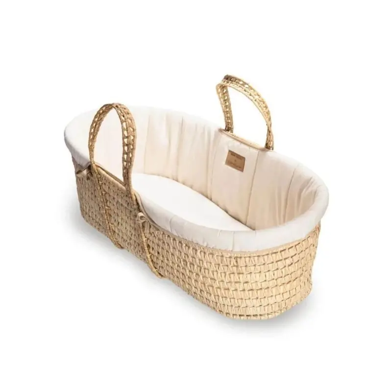 Clair De Lune Cream Organic Palm Moses Basket - Cream 2