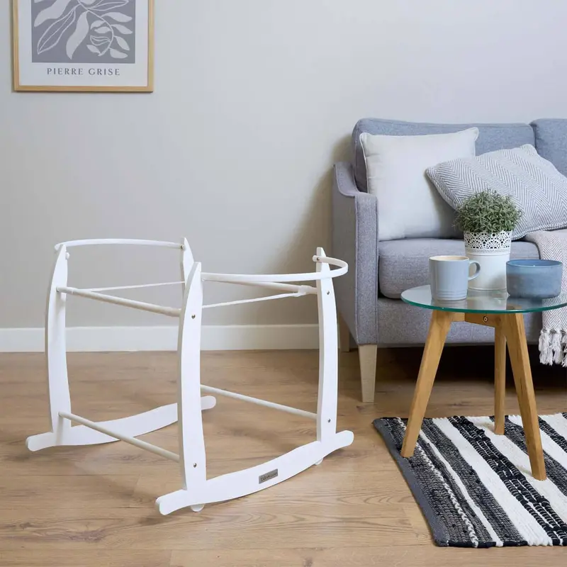 Clair De Lune Deluxe Rocking Moses Stand White 2