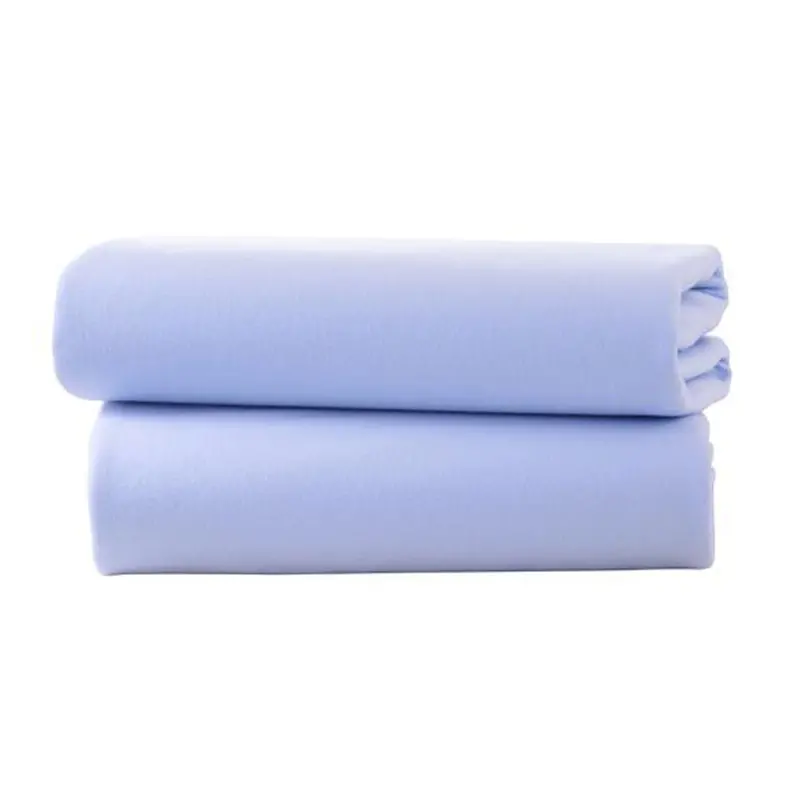 Clair De Lune Fitted Cotbed Sheet 2 Pack Blue 1