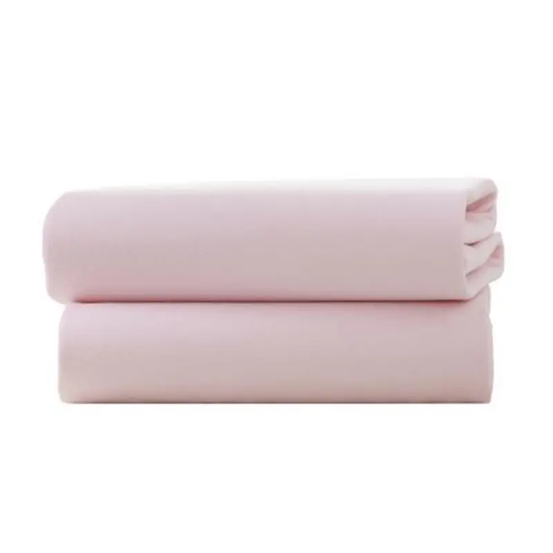 Clair De Lune Fitted Cotbed Sheet 2 Pack Pink 1