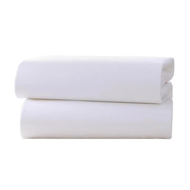 Clair De Lune Fitted Cotbed Sheet 2 Pack White 1