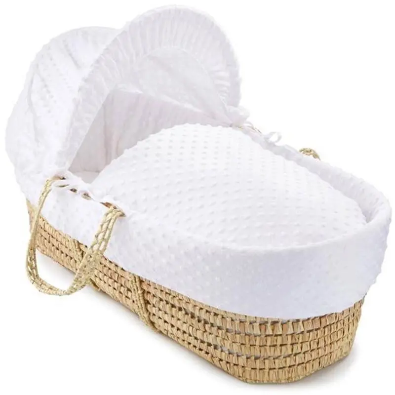 Clair De Lune Moses Basket Dimple White 1