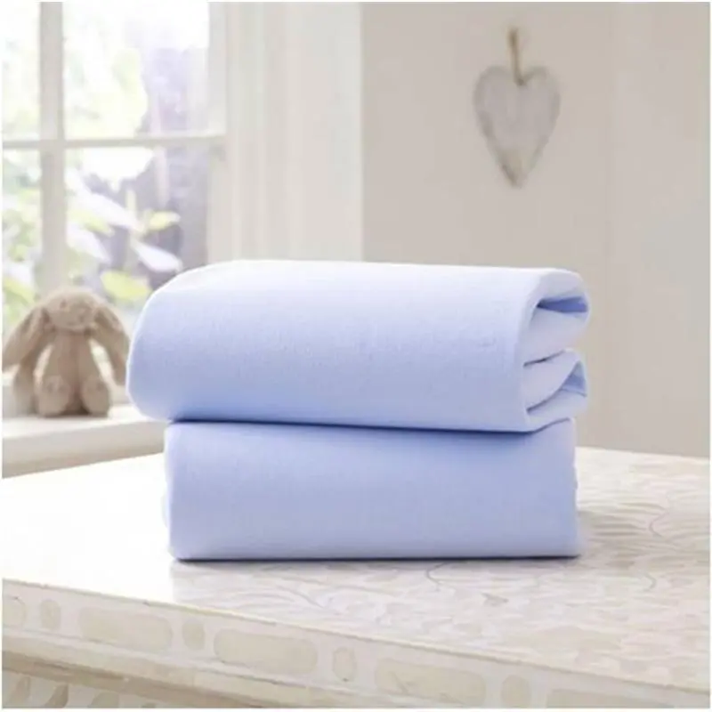 Clair De Lune Moses Fitted Sheet 2 Pack Blue 1