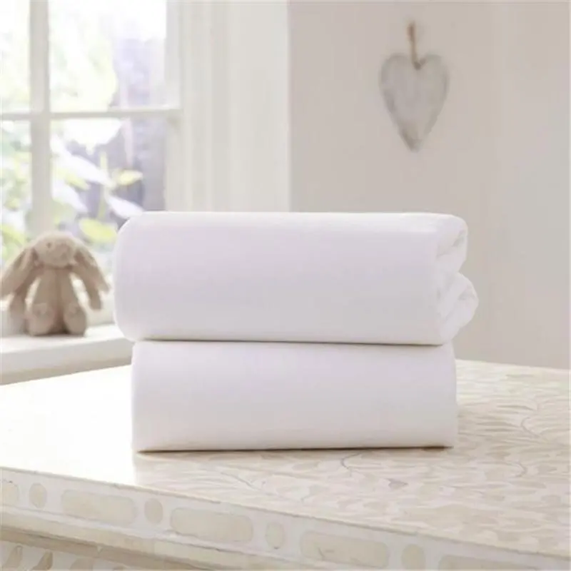 Clair De Lune Moses Fitted Sheet 2 Pack White 1