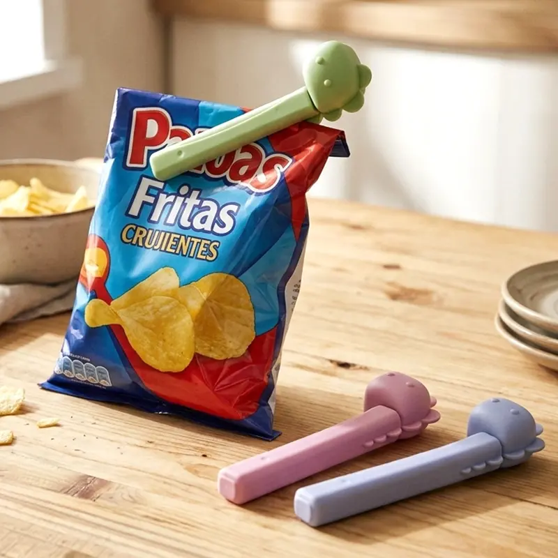 Clip Sellador Para Alimentos, Dinosaurio, 3 Pzas 2
