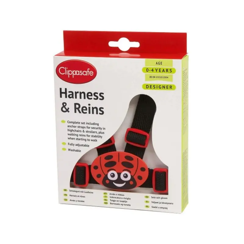 Clippasafe Designer Webbing Baby Harness - Lady Bug 1