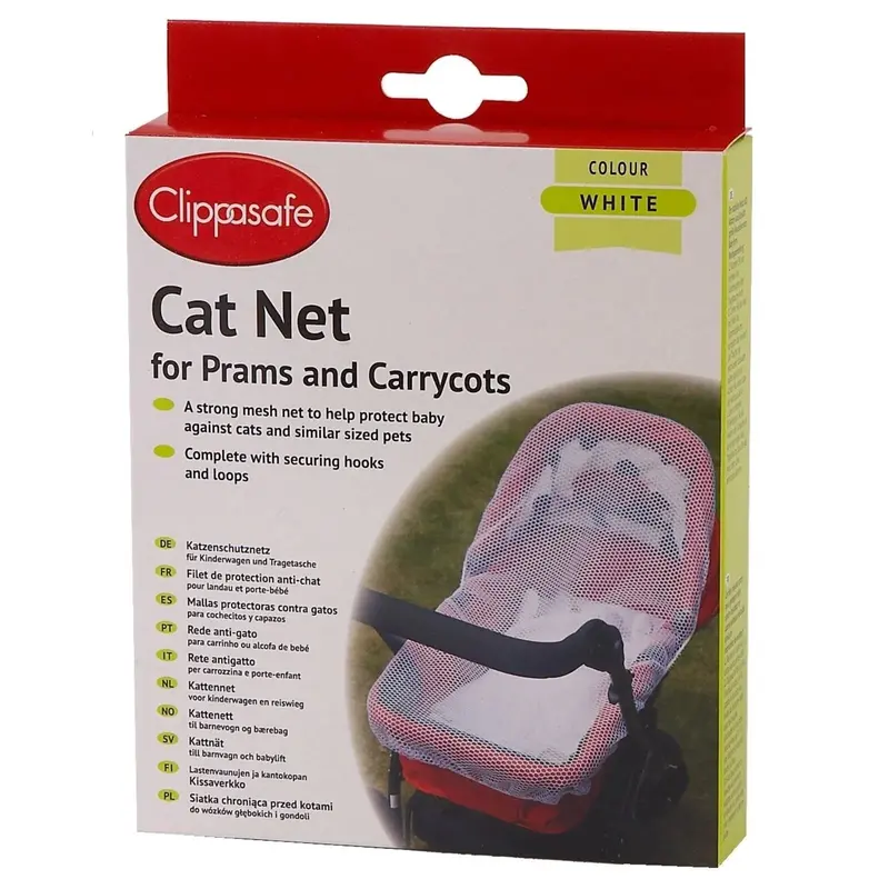 Clippasafe Pram/Carrycot Cat Net White 1