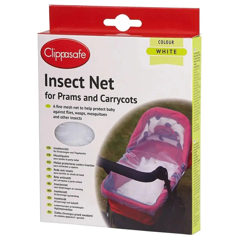 Clippasafe Pram/Carrycot Insect Net White 1