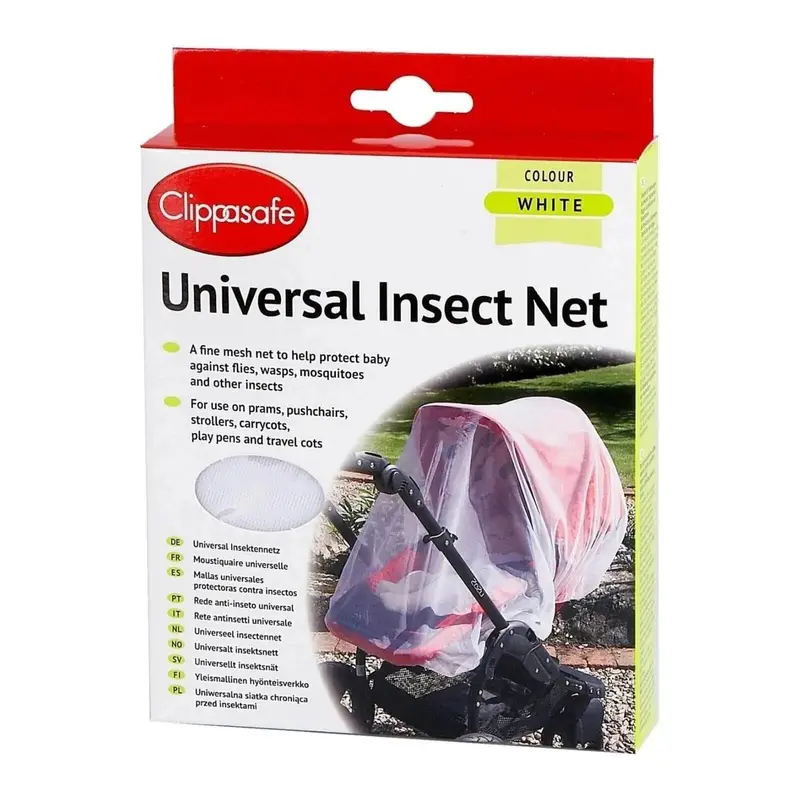 Clippasafe Pram Insect Net White Universal 1