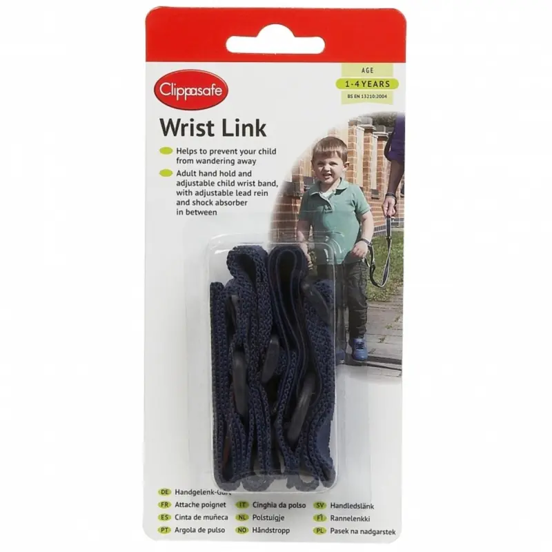 Clippasafe Safety Wrist Link With Shock Absorber - Navy Blue 1
