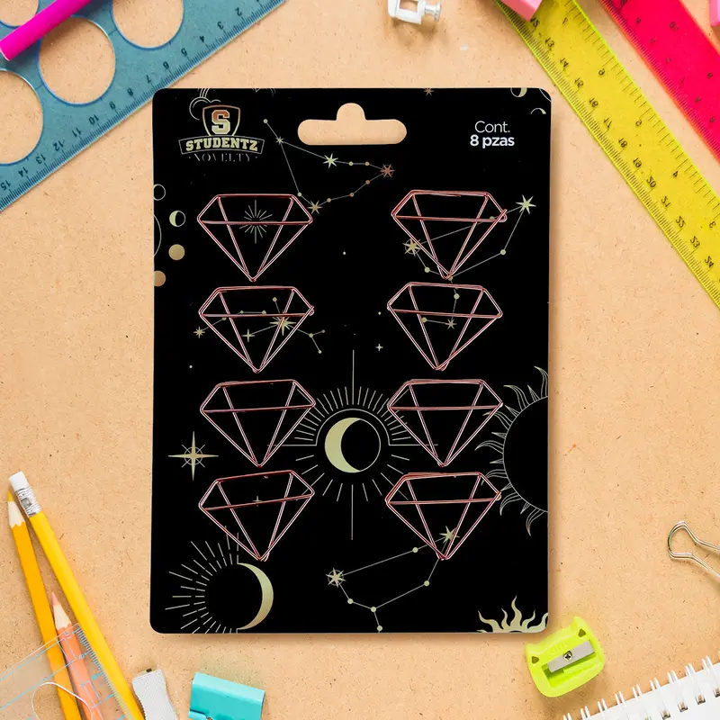 Clips Con Diseño De Diamante, 8 Pzas 1