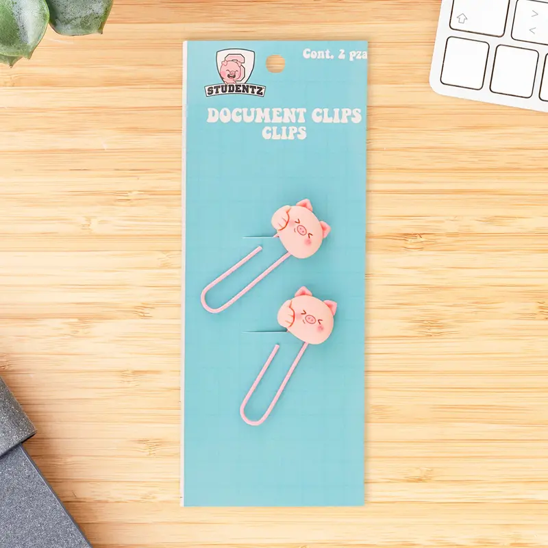 Clips Con Diseño De Puerquitos, 2 Pzas 1
