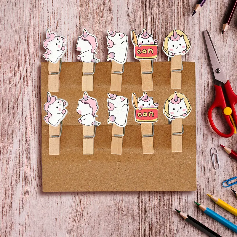 Clips De Madera Decorados 1