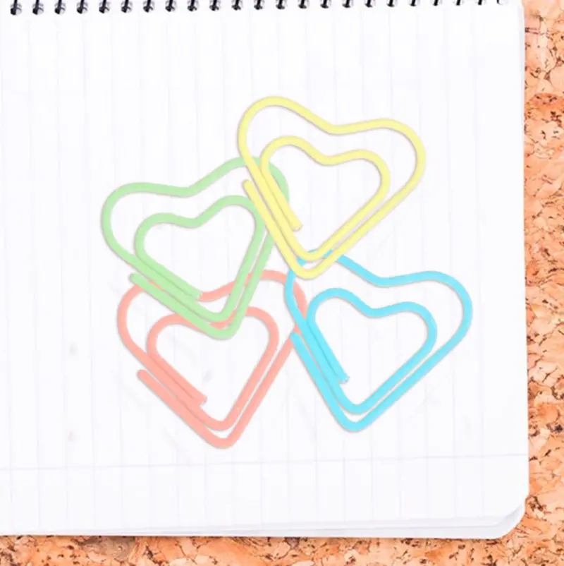 Clips En Forma De Corazón De Colores, 8 Pzas 2