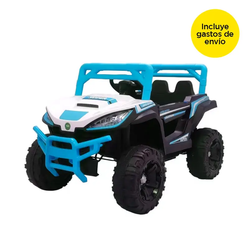 Coche Eléctrico Todoterreno Para Niños, Color Azul 1
