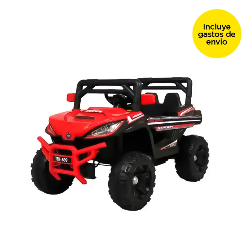 Coche Eléctrico Todoterreno Para Niños, Color Rojo 1