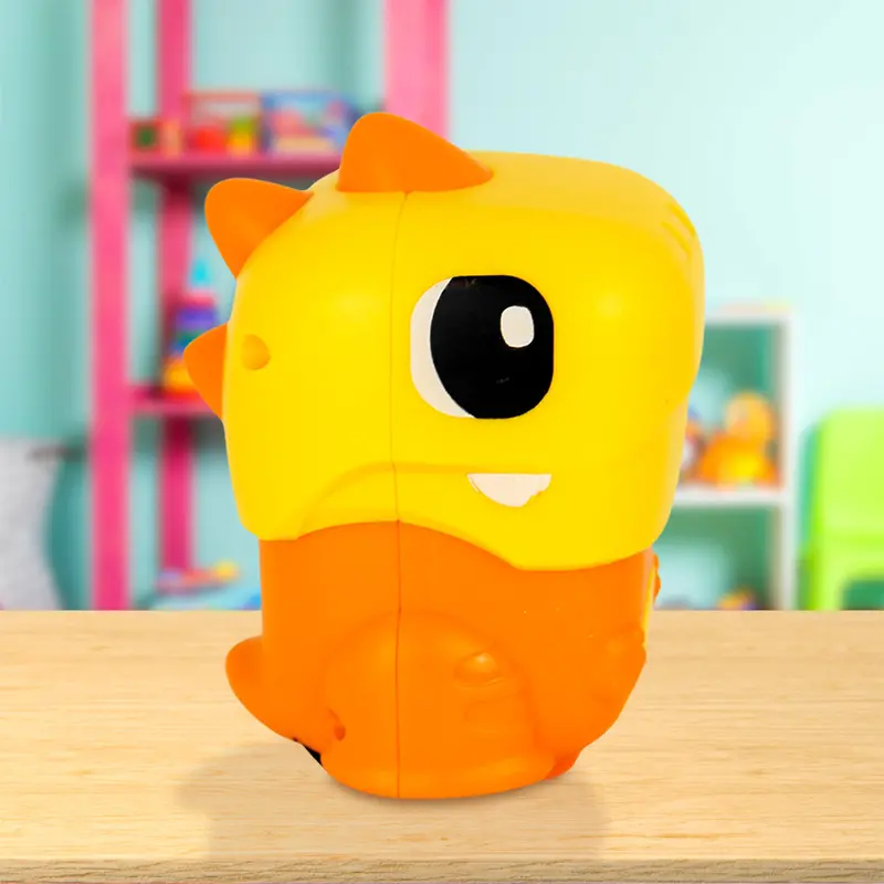 Cochecito De Juguete En Forma De Dinosaurio Color Amarillo Para Niños 2