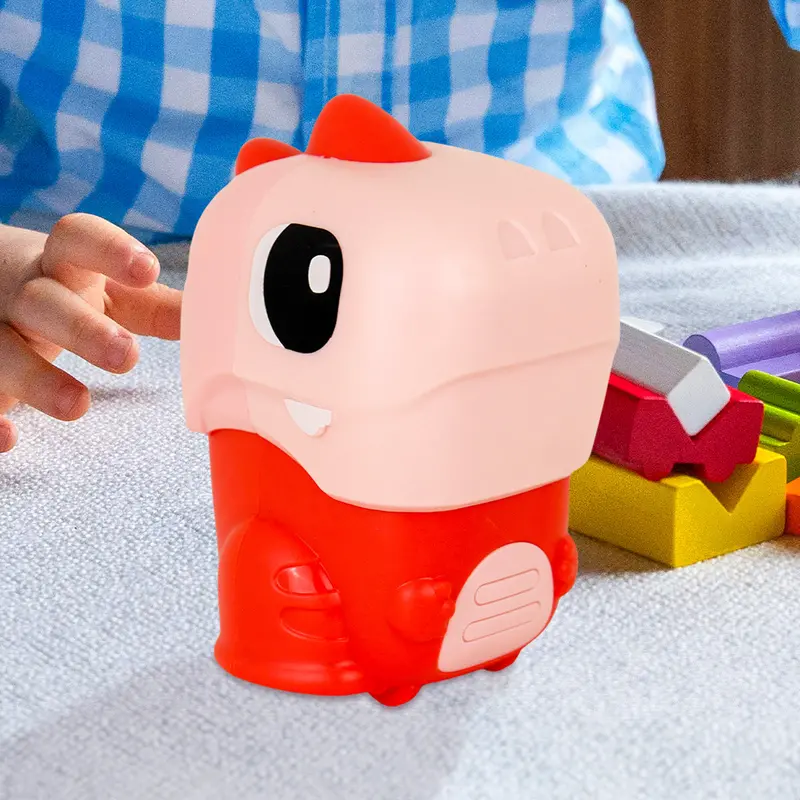 Cochecito De Juguete En Forma De Dinosaurio Color Rosa Para Niños 1