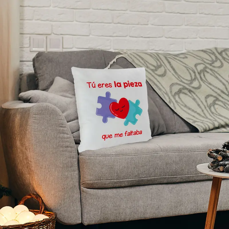 Cojín Decorado "Tú Eres La Pieza Que Me Faltaba" 2