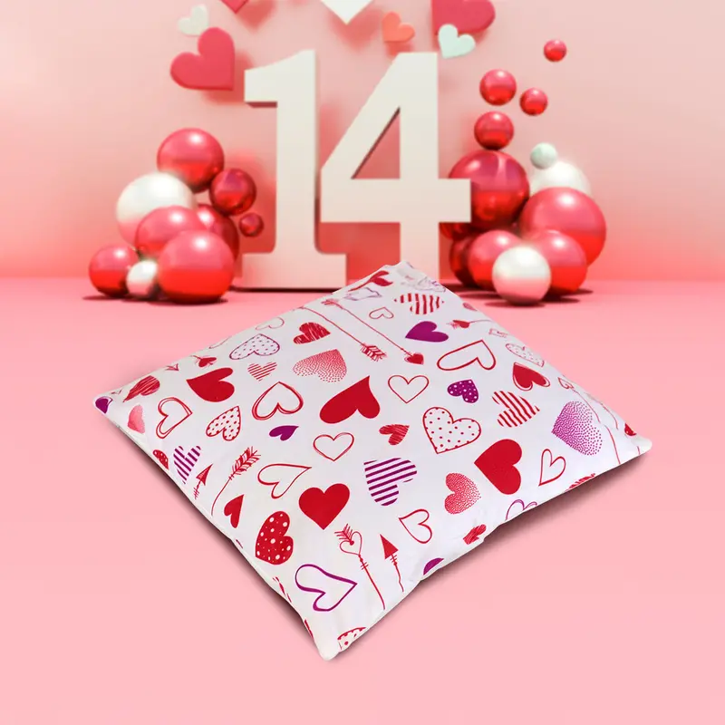 Cojín Decorativo De Corazones Blanco/Rojo 1