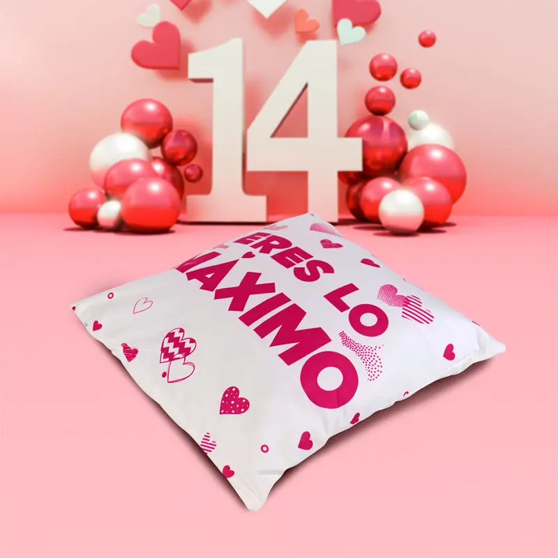 Cojín Decorativo De Corazones "Eres Lo Máximo" 1