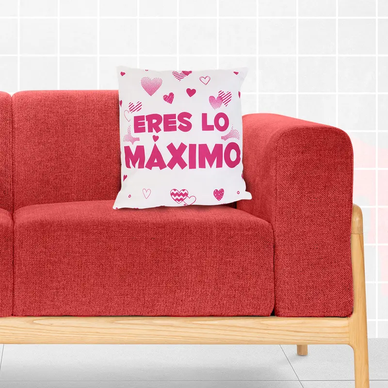 Cojín Decorativo De Corazones "Eres Lo Máximo" 2