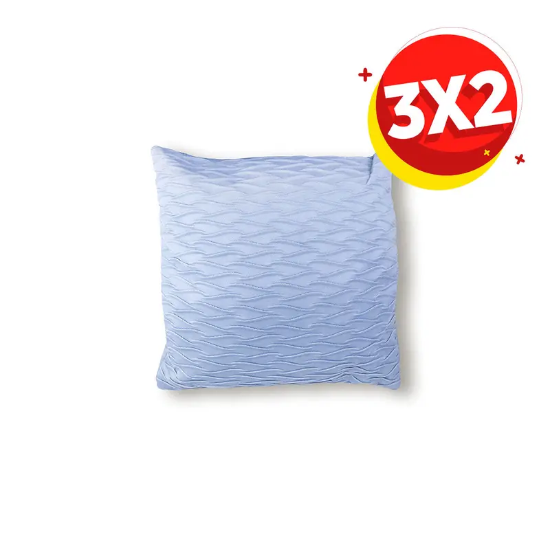 Cojín Decorativo Texture Azul Cielo 40 X 40 Cm 3X2 1
