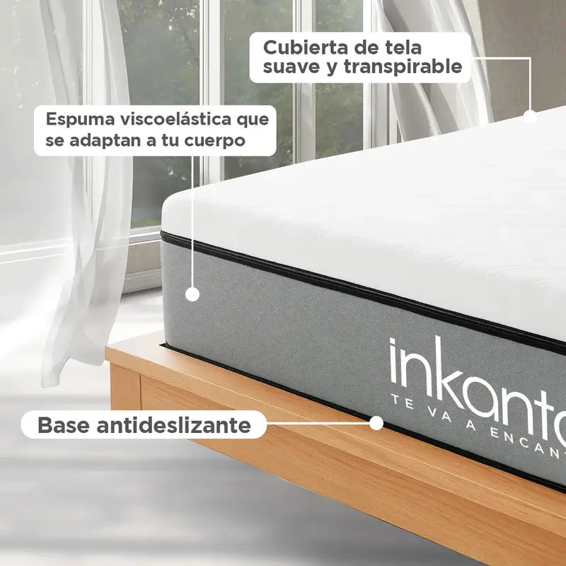 Colchón Memory Foam, Matrimonial, Inkanto 2