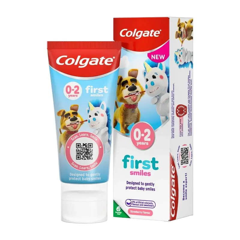 Colgate Kids Strawberry Flavour Baby Toothpaste 0-2 Years 50Ml 1