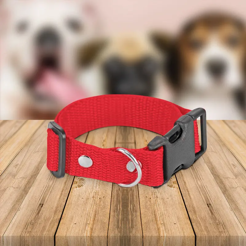 Collar Ajustable Color Rojo Para Mascota 2