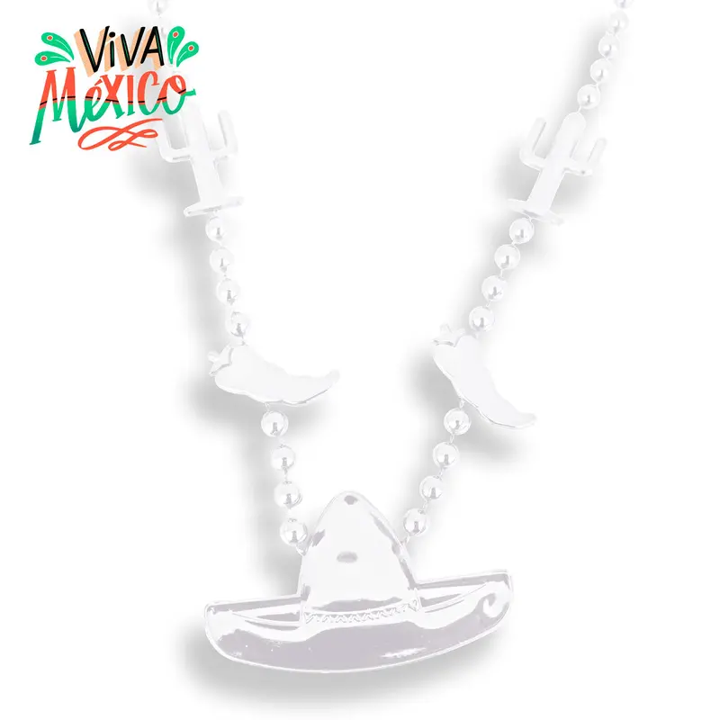 Collar Con Decoración, Color Blanco, 2 Pzas 2